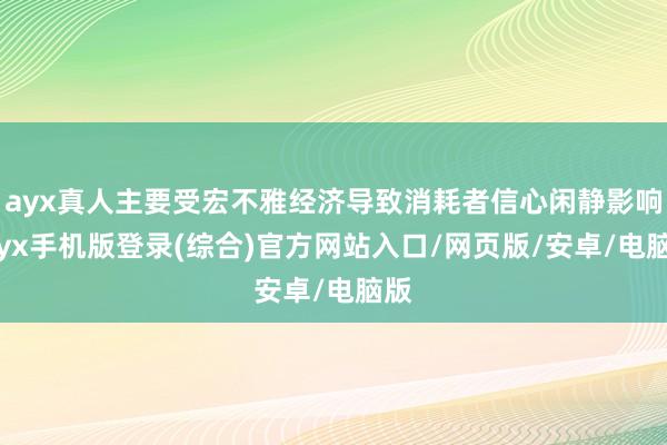 ayx真人主要受宏不雅经济导致消耗者信心闲静影响-ayx手机
