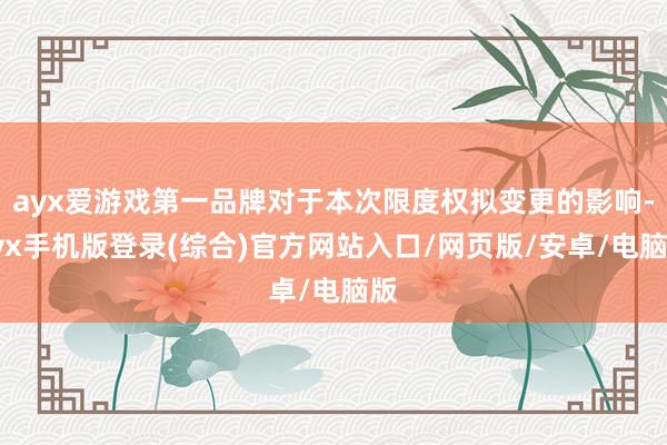 ayx爱游戏第一品牌对于本次限度权拟变更的影响-ayx手机版